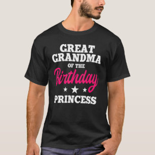 Camiseta Excelente Avó Do Aniversário Do Partido Princesa