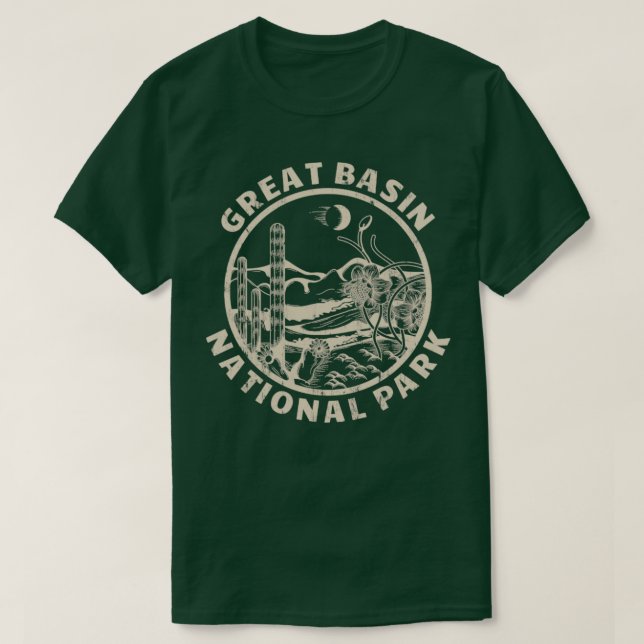 Camiseta Excelente Basin National Park Linocut - Descanso e (Frente do Design)