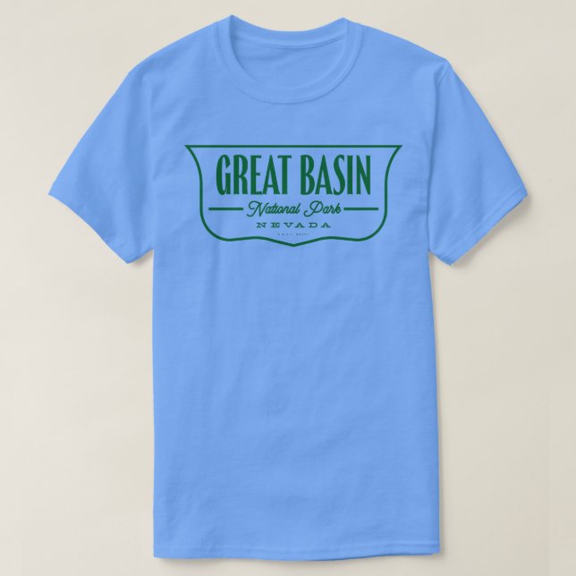 Camiseta Excelente Basin National Park Shield Green (Frente do Design)