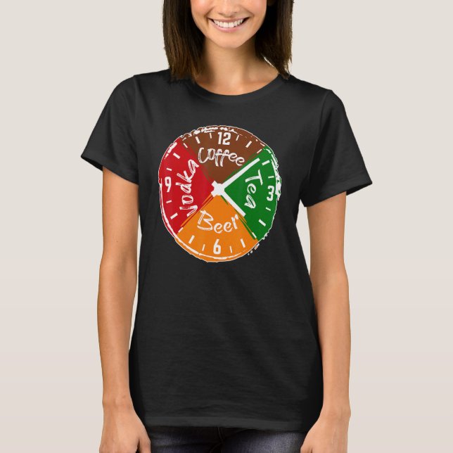 Camiseta Excelente Beer Party Time Clock Bebendo Álcool Fes (Frente)