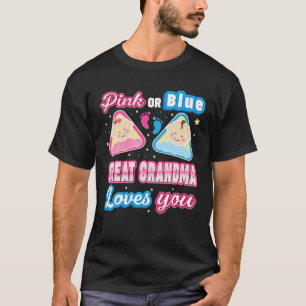 Camiseta Excelente Cor-De-Rosa Ou Azul Vovó Te Ama Revela 