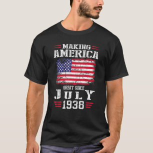 Camiseta excelente da América do Fazer de aniversário 83 de