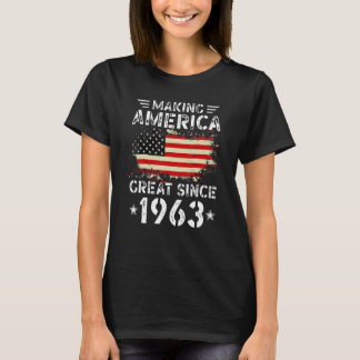 Camiseta Excelente da América fazer desde 1963 EUA Flag Ret