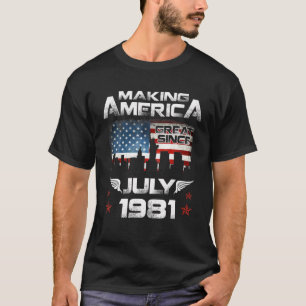 Camiseta Excelente Da América fazer Desde Julho De 1981 An