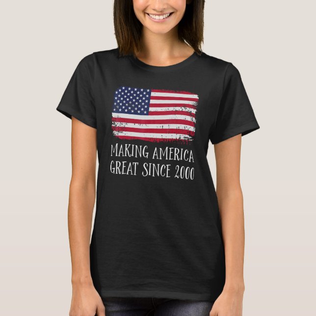 Camiseta excelente da América Fazer do vigésimo segundo ani (Frente)