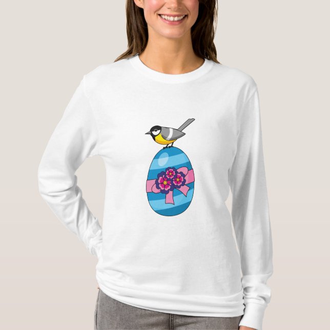 Camiseta Excelente de desenho animado com ovo de Páscoa (Frente)