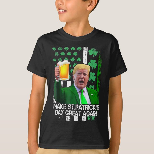 Camiseta Excelente De Dia de São Patrício Novamente Engraça (Frente)