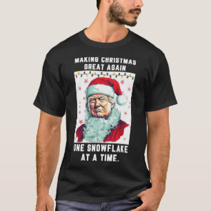 Camiseta Excelente De Natal Fazer Novamente Um Floco De Nev