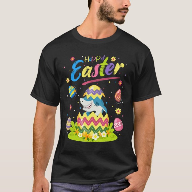 Camiseta Excelente de Ovo de Páscoa de Tubarão Felz pascoa  (Frente)