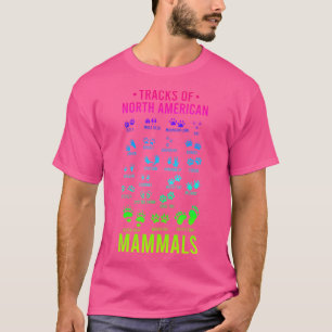 Camiseta Excelente De Rastreios Coloridos De Vida Selvagem