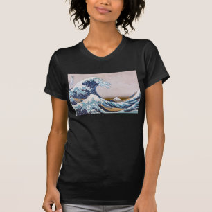 Camiseta Excelente de Tsunami Wave fora de Kanagawa Japão p