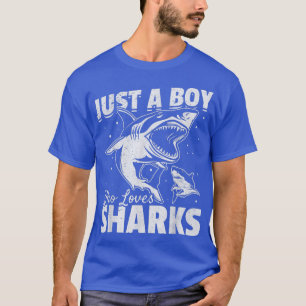 Camiseta Excelente De Tubarão Branco Eu Só Sou Um Menino Qu