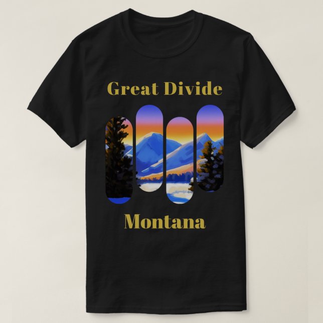 Camiseta Excelente Divide ski Montana (Frente do Design)