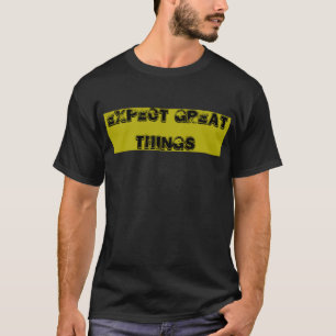 Camiseta Excelente Dourado negro ESPERA COISAS masculinas T
