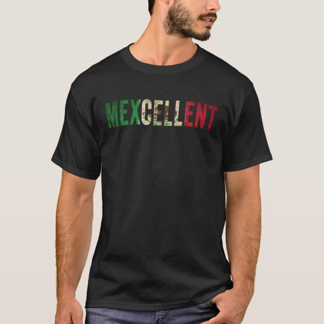 Camiseta Excelente e Engraçado Vintage Mexicano Excelente (Frente)