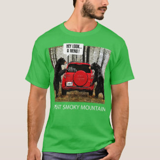 Camiseta Excelente Enfumaçado Ursos De Montanha Ei Olhem Um
