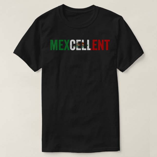 Camiseta Excelente Engraçado    Excelência Mexicana Cinco D (Frente do Design)