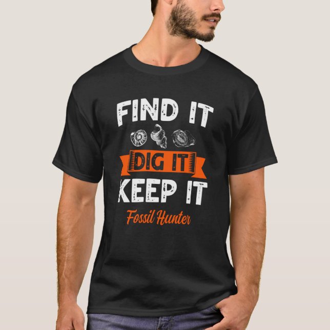 Camiseta Excelente Fóssil Hunter Cotação Amor Fóssil Caça 1 (Frente)