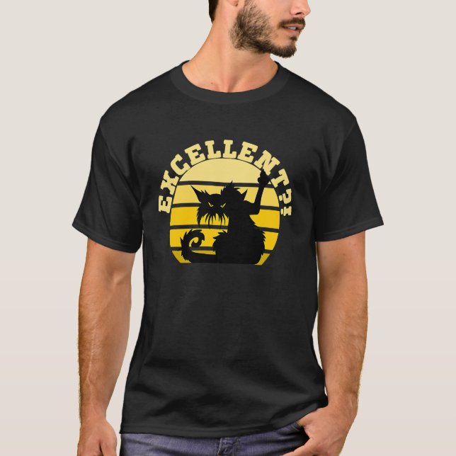 Camiseta Excelente Gato Irritado (Frente)
