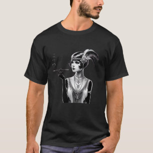 Camiseta EXCELENTE Gatsby Glamorous Woman Flappe na década