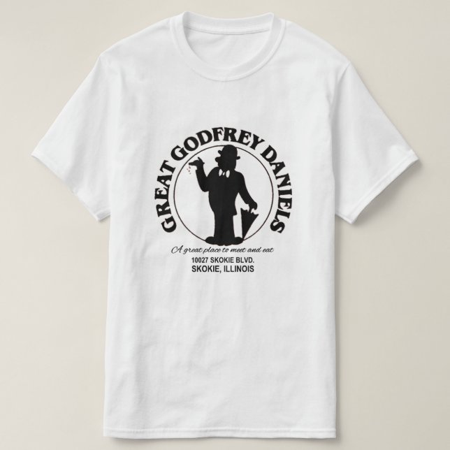 Camiseta Excelente Godfrey Daniels Restaurant, Skokie, Illi (Frente do Design)
