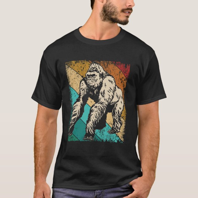 Camiseta Excelente Gorilla Retro Silhouette Excelente Macac (Frente)