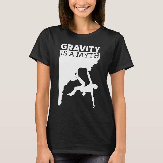 Camiseta Excelente Gravity Myth Bouldering Escalonando Mont (Frente)