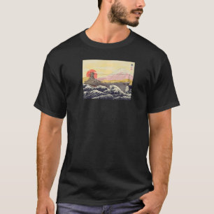 Camiseta Excelente Hokusai Onda IJN Battleship Yamato WW2 P