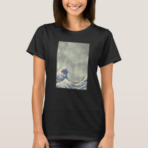 Camiseta Excelente Hokusai Onda Nas Nuvens De Grunge