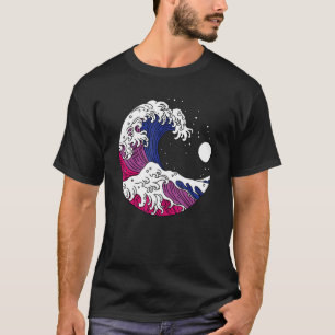 Camiseta Excelente Japonês Onda Orgulho Bissexual LGBTQ Bi