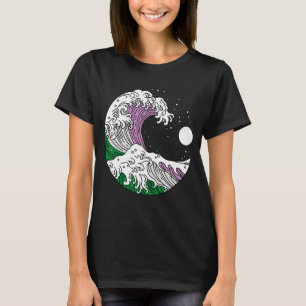 Camiseta Excelente japonês Wave Genderqueer Pride Gender Qu