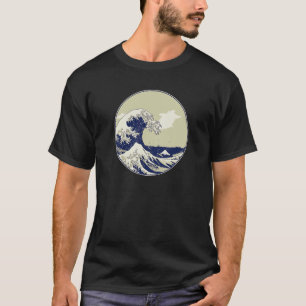 Camiseta Excelente Kanagawa Onda Japonesa Monte Fuji Woodbl