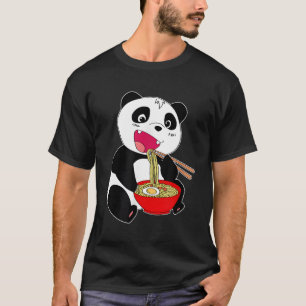 Camiseta Excelente Kawaii Japonês Panda Ra Noodle Anime