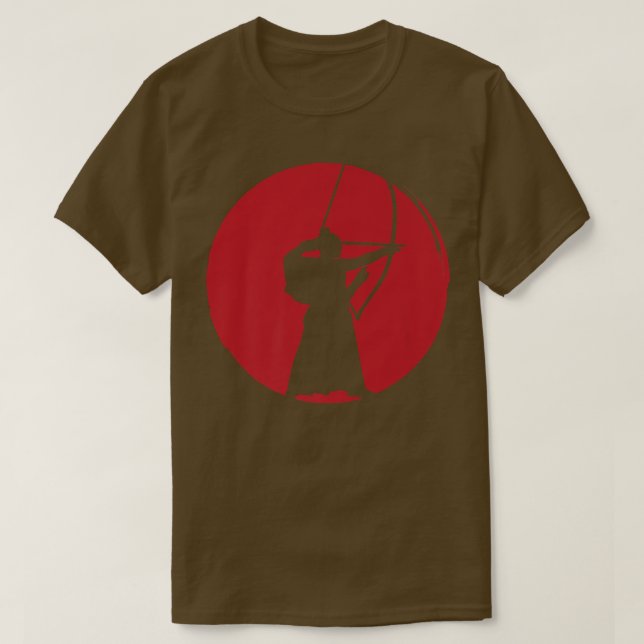Camiseta Excelente Kyudo Design da Archery Japonesa Samurai (Frente do Design)