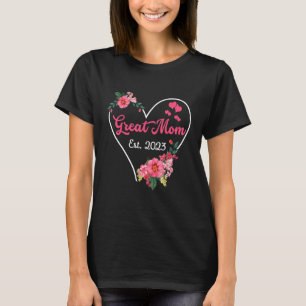 Camiseta Excelente Mãe Para Avó 2023 Anúncio De Gravidez