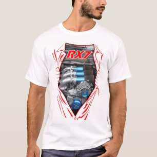 Camiseta Excelente Mazda RX7 Rotary Engine Drag Racing Ca