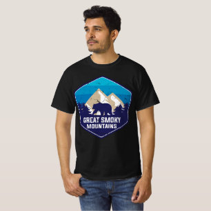Camiseta Excelente Montanha Enfumaçado Vintage Urso Nacion