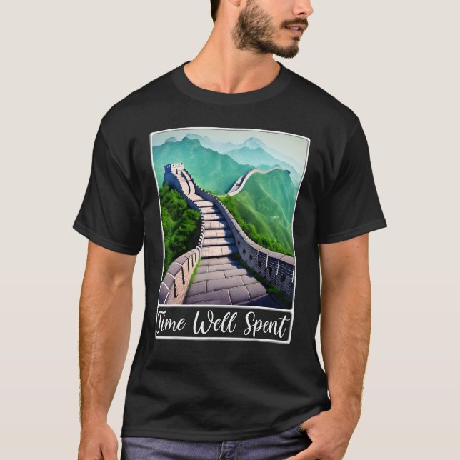 Camiseta Excelente Muro da China foi bem gasto (Frente)