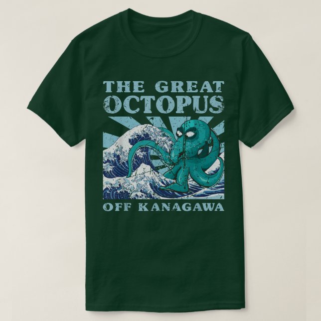 Camiseta Excelente Octopus Cute Japa Excelente Japonês Kawa (Frente do Design)
