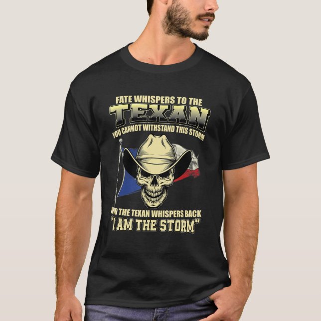 Camiseta Excelente Orgulhoso Texan Qoute Texas Flag Usa Lon (Frente)