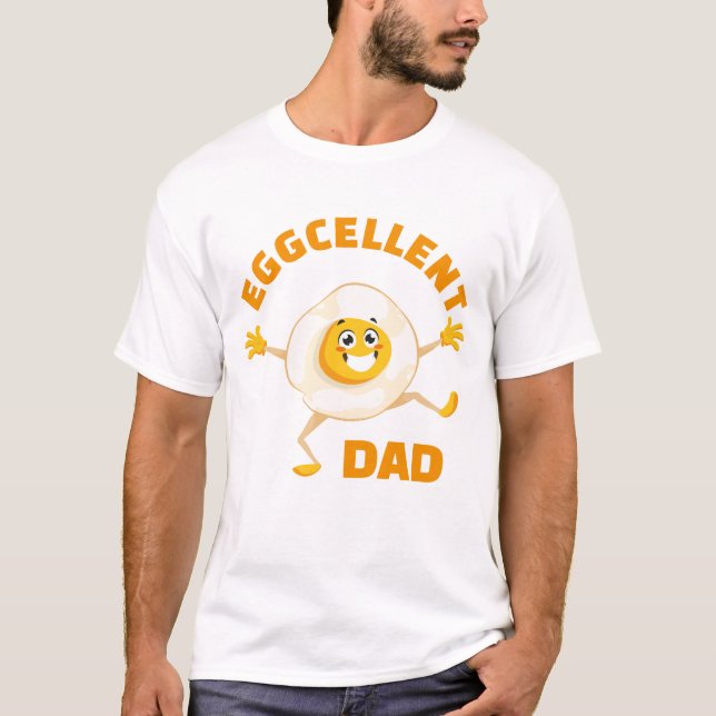 Camiseta Excelente Pai de Comida de Ovos Excelente Pai (Frente)