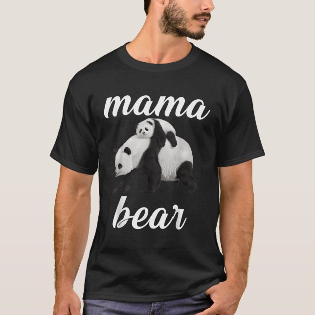 Camiseta Excelente Panda Mama Bear Dia da Mãe (Frente)