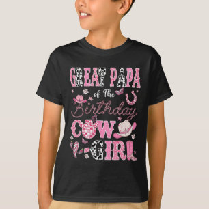 Camiseta Excelente Papá Da Garota De Aniversário Western Ro