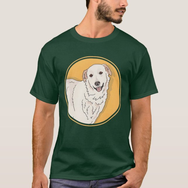 Camiseta Excelente Pirenéus Cães Cachorro Cachorro Amigo pr (Frente)