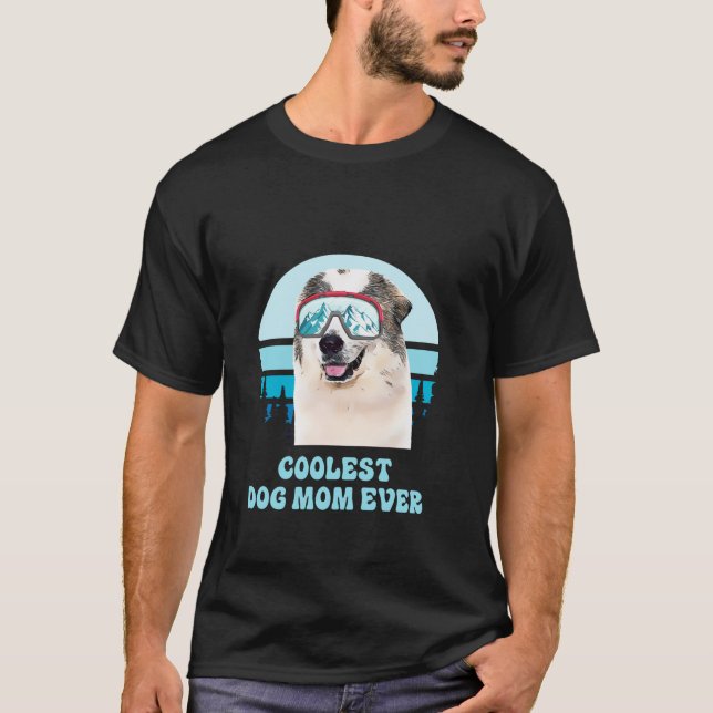 Camiseta Excelente Pirenéus Esqui Inverno Cachorro Mais Fre (Frente)