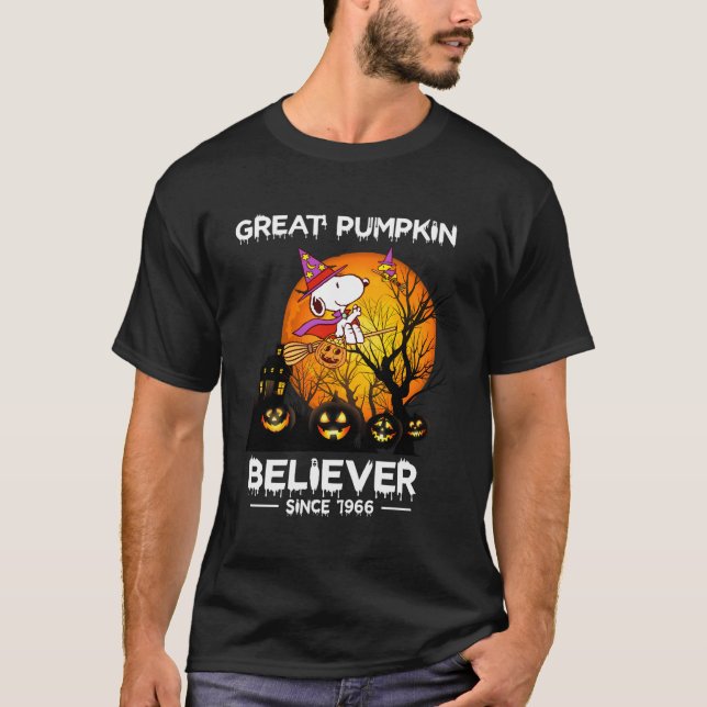 Camiseta Excelente Pumpkjn Acredita Desde 1966 Engraçado Ha (Frente)