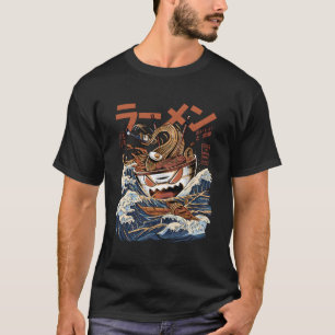 Camiseta Excelente Ramen Da Comida Japonesa Kanagawa Kaiju