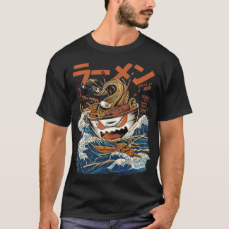 Camiseta Excelente Ramen da Comida Japonesa Kanagawa Kaiju