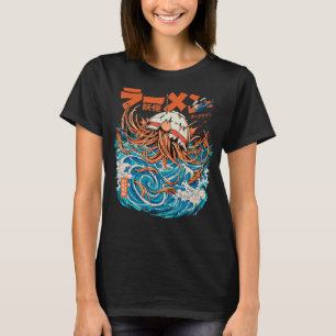 Camiseta Excelente Ramen Kanagawa Japonês Comida do Mar de 