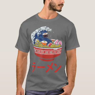 Camiseta Excelente Ramen Wave de Kanagawa Japonesa Noodles